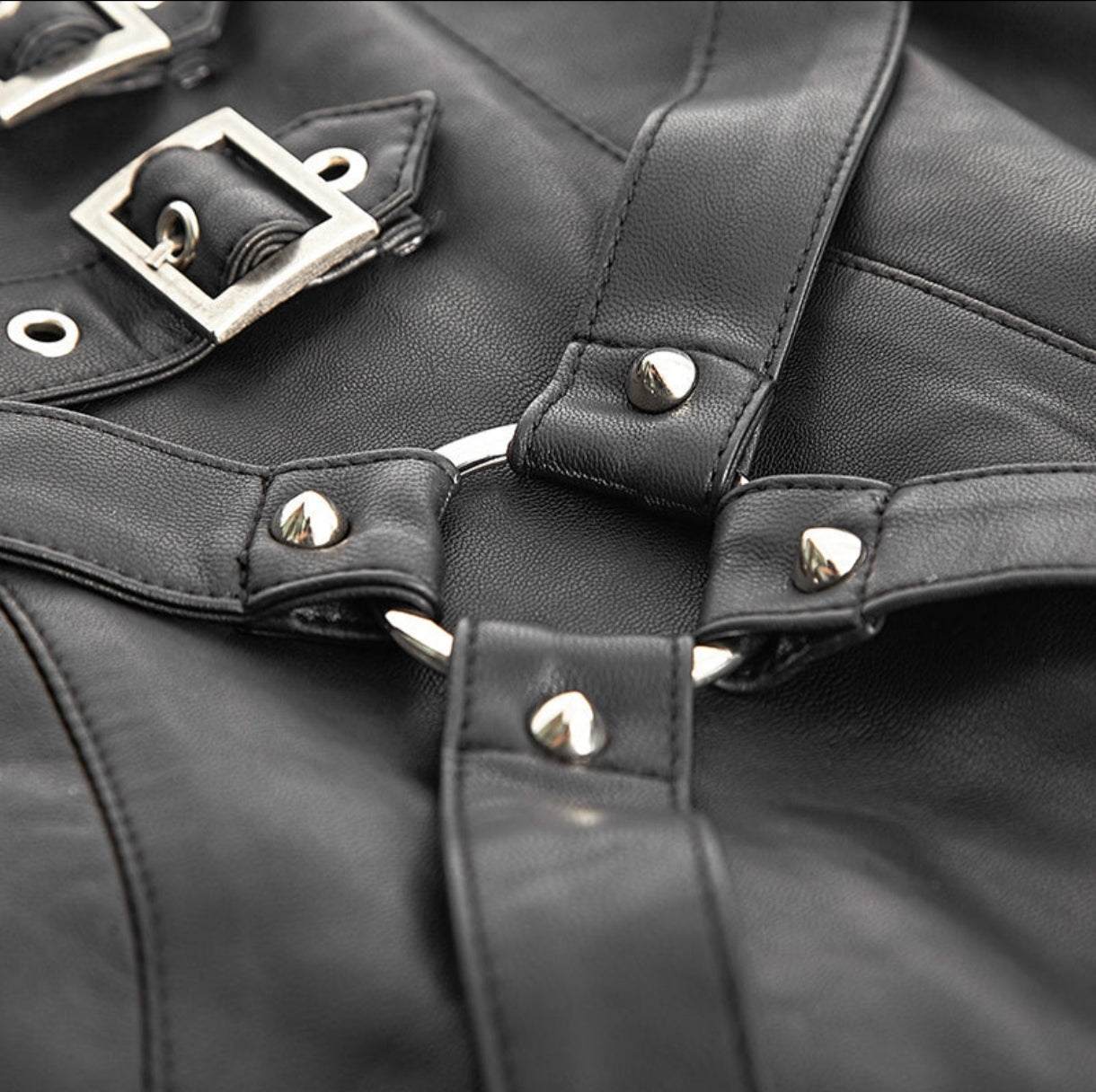Lady Bandage High Waisted Leather Punk Skirt