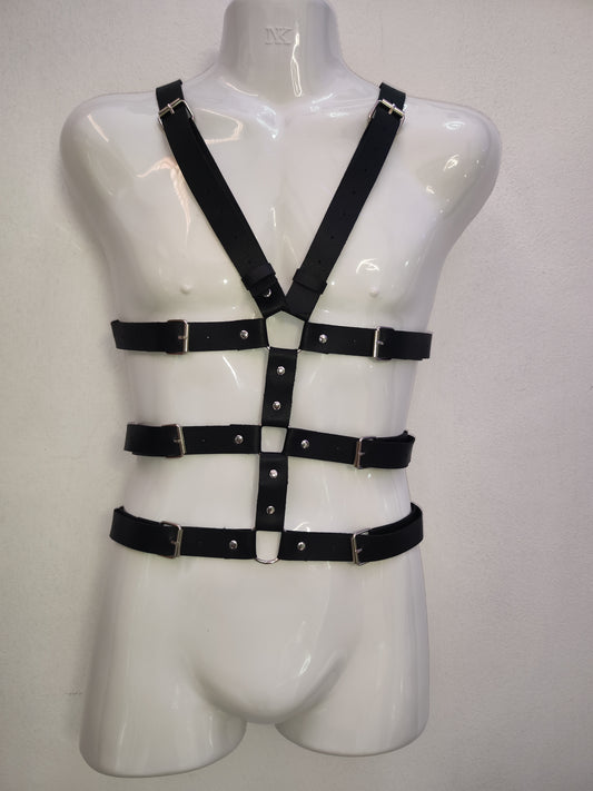 Men’s Black Leather Harness