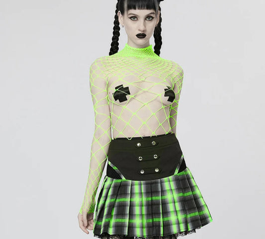 Punk Bodysuit Transparent Mesh