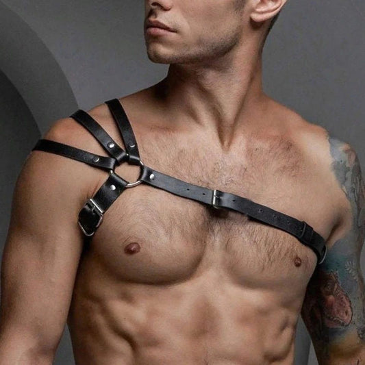 Faux Leather Chest Harness