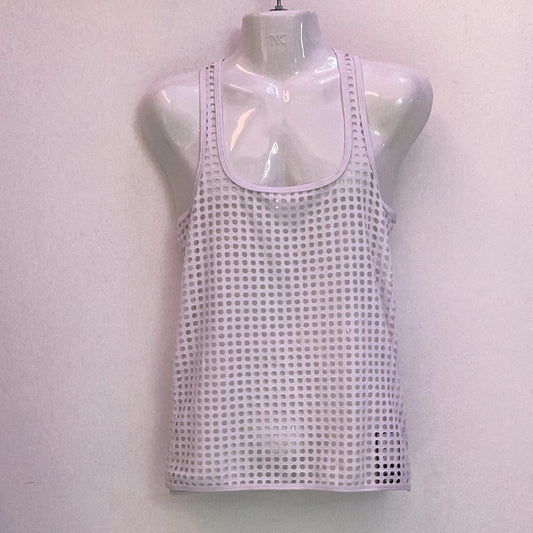 Men's White Large Mesh Tank Top WOXUAN