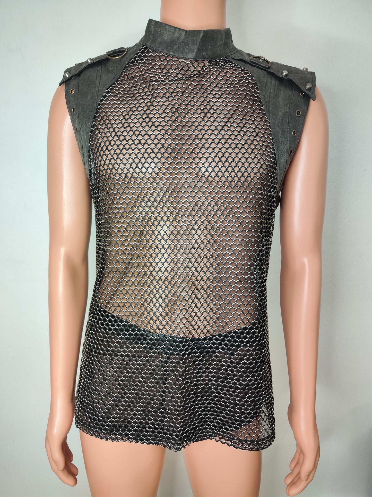 Sleeveless Mesh Vest - Chainmail Armour Style