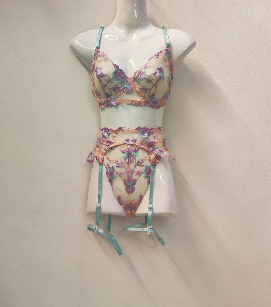 Diccvicc Embroidery Floral lingerie