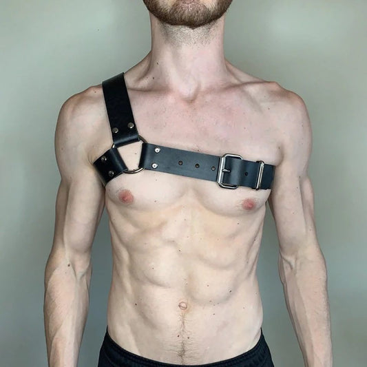 Faux Leather Chest Harness