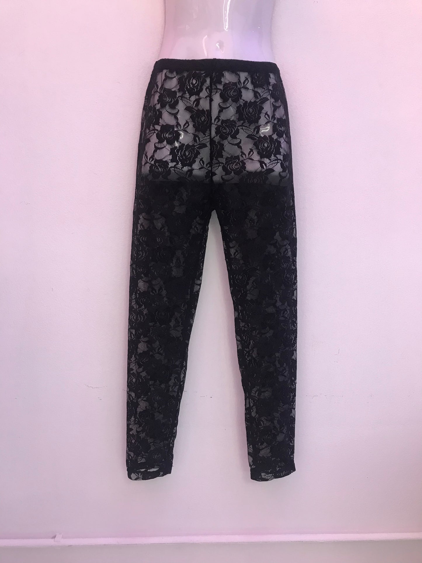 Black Rose Lace Leggings