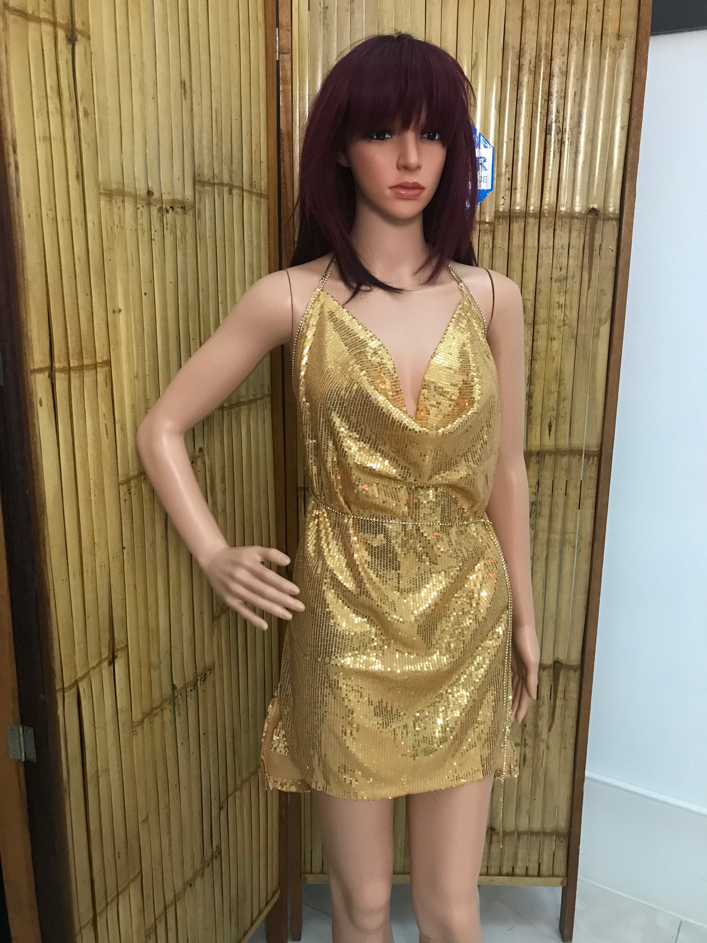 Gold and Silver Drape Dress