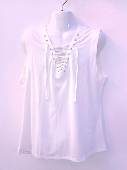 Men's White Medieval Style Top - INCERUN