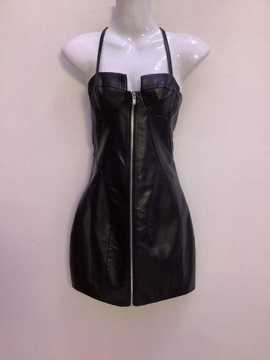 Faux Leather mini dress -Mistress Rocks