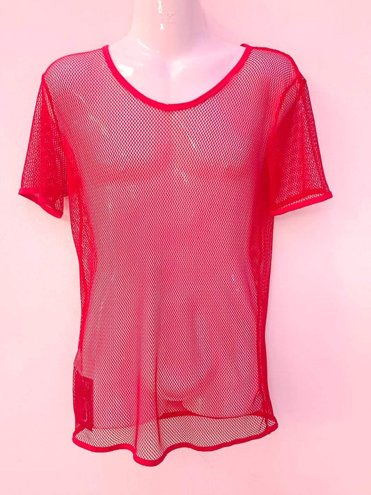 Red Mesh Top