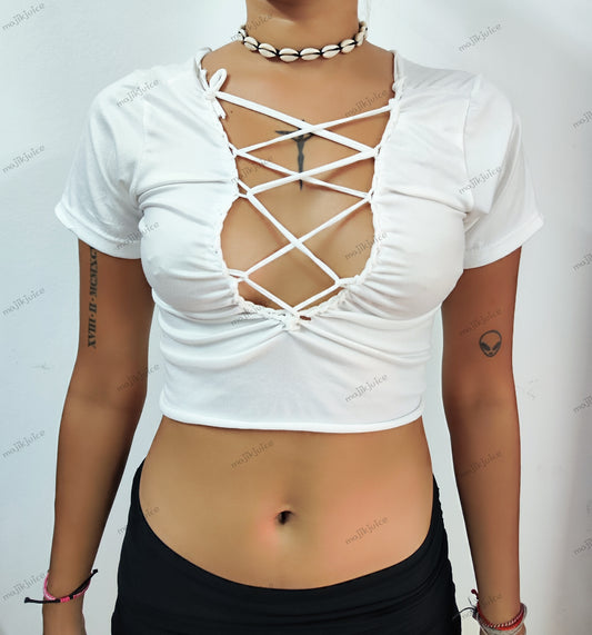 White Crop Top