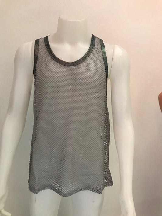 Silver Mesh Tank Top - INCERUN