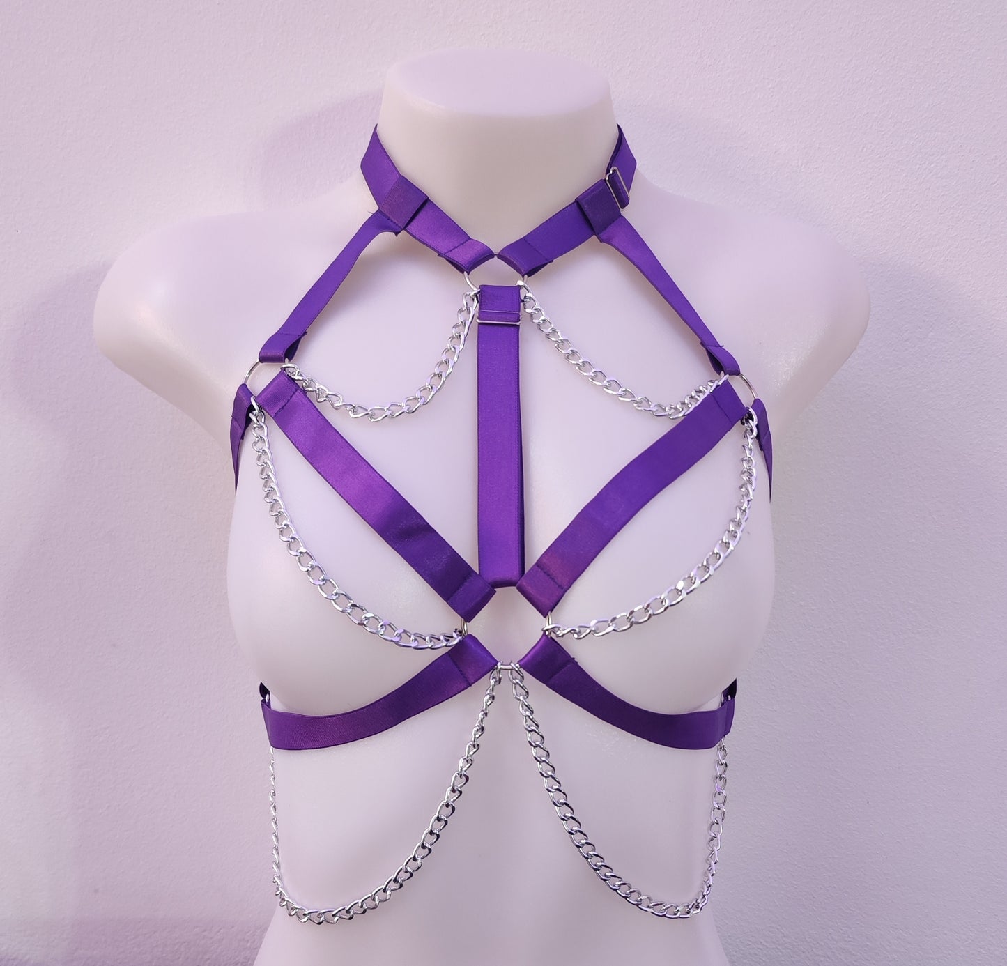 Bra Strap Harness Top with Chain